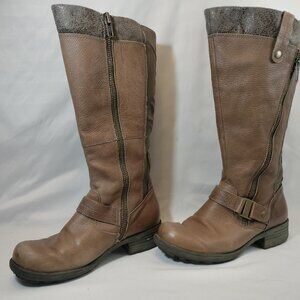 Earth Origins Portia Leather Zipper Knee High Boots